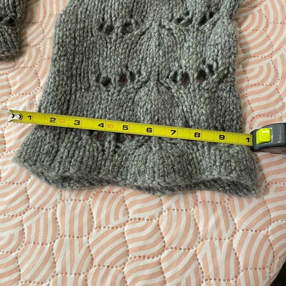 Subtle luxury  Grey open knit cardigan #knitwear  Crochet grey - Picture 9 of 11